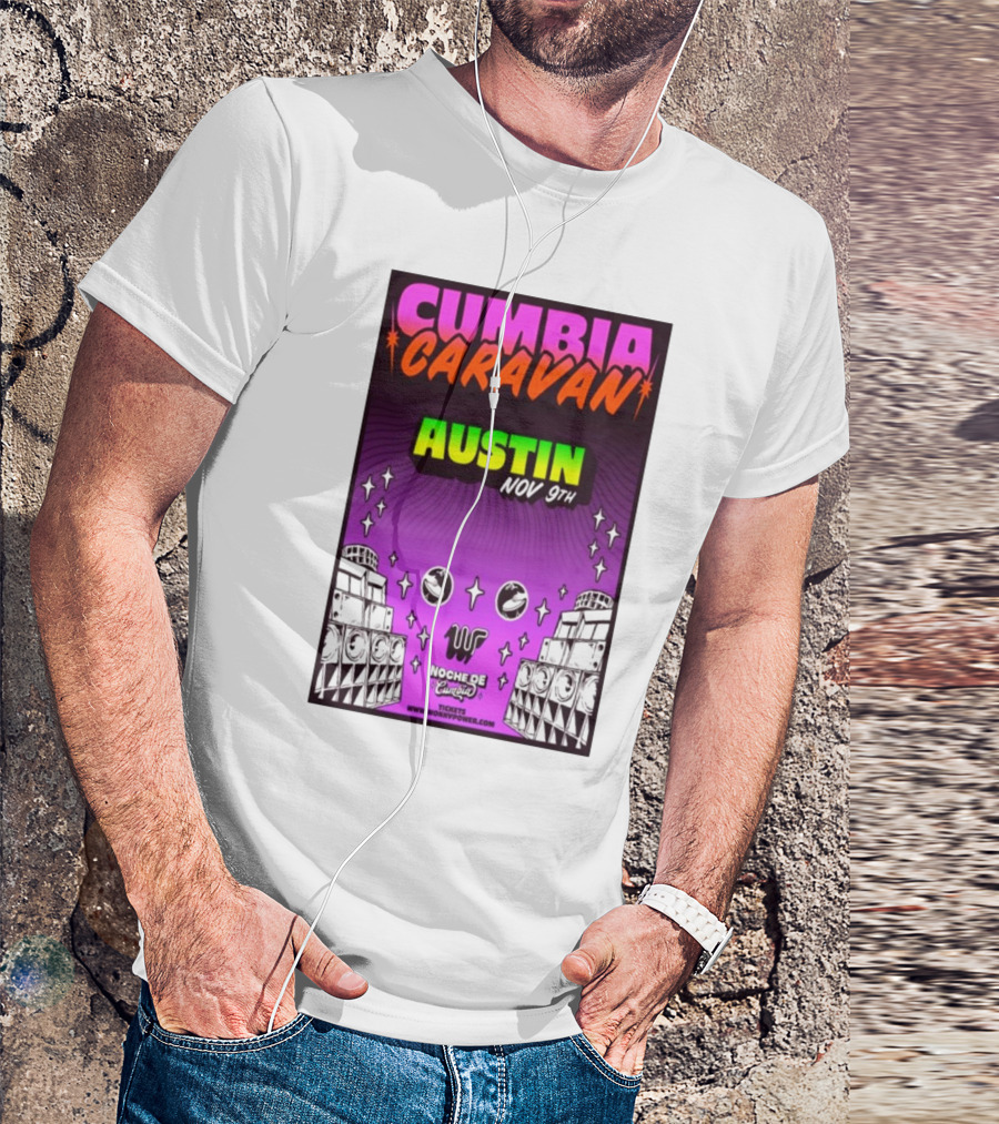 Cumbia Caravan Austin Nov 9 2024 Noche De Cumbia T-Shirt