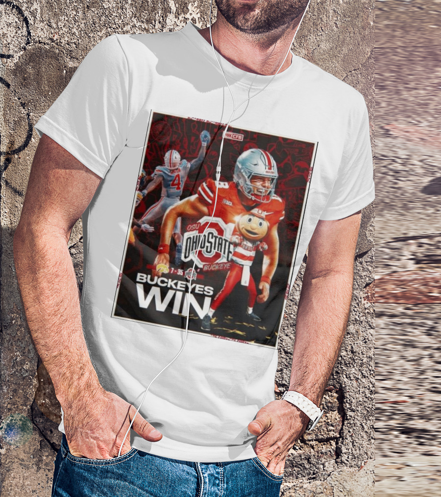 Ohio State Buckeyes Win 35 7 Over Iowa Hawkeyes Football 2024 Final Score T-Shirt