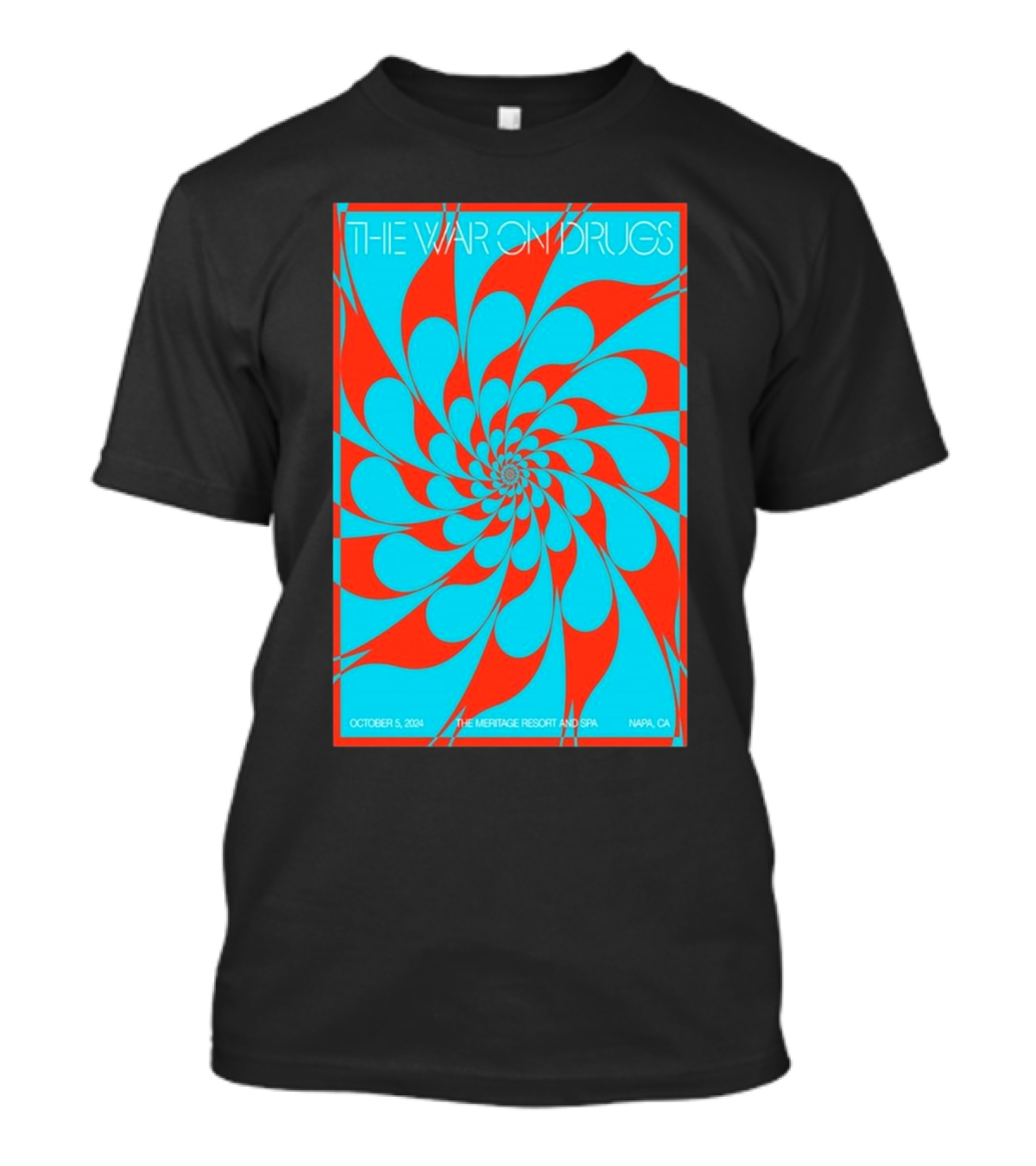The War On Drugs October 5 2024 The Meritage Resort And Spa Napa CA Vibrant Spiral T-Shirt