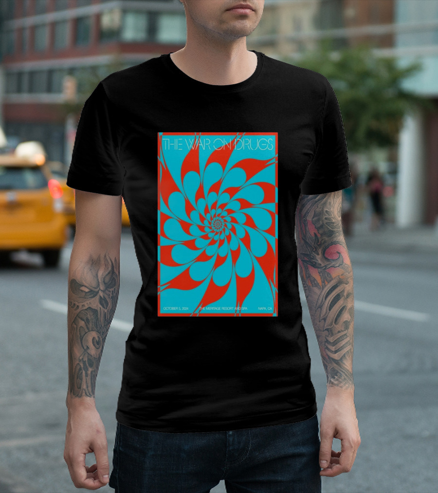 The War On Drugs October 5 2024 The Meritage Resort And Spa Napa CA Vibrant Spiral T-Shirt