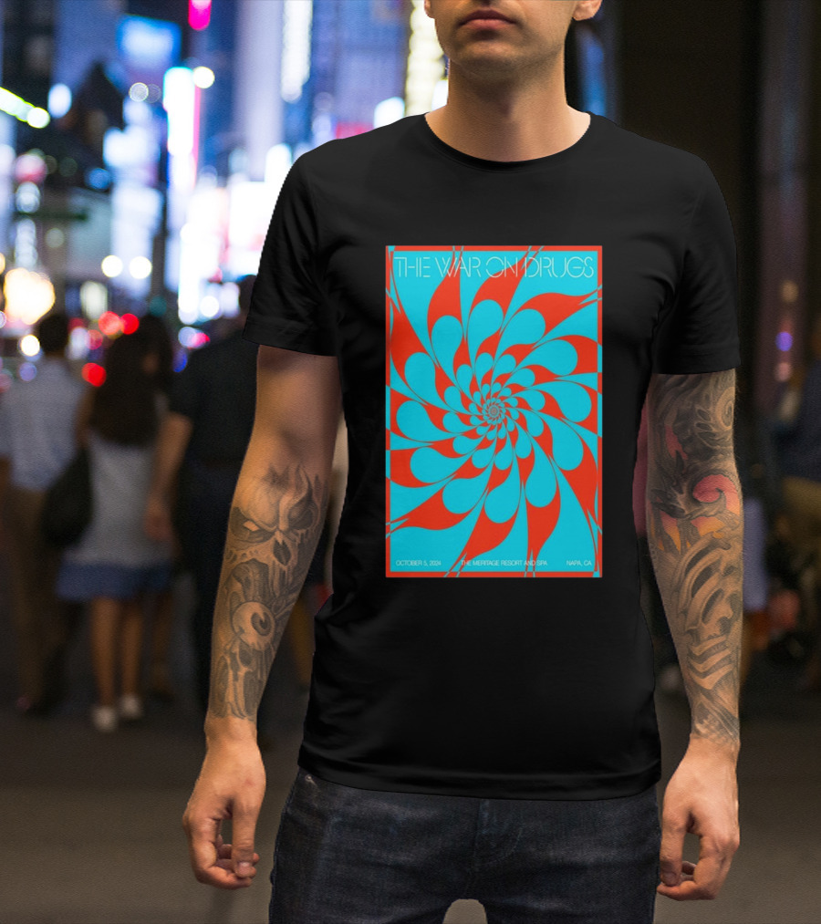 The War On Drugs October 5 2024 The Meritage Resort And Spa Napa CA Vibrant Spiral T-Shirt