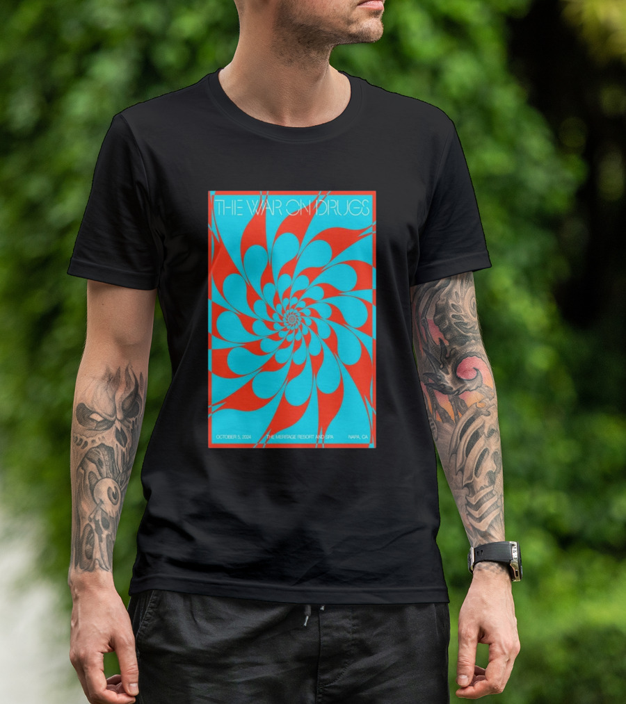 The War On Drugs October 5 2024 The Meritage Resort And Spa Napa CA Vibrant Spiral T-Shirt