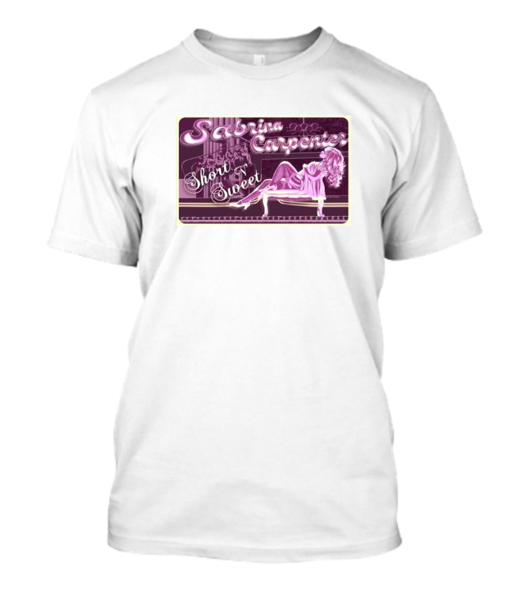 Sabrina Carpenter Short N’ Sweet Tour Vintage Neon Lounge T-Shirt