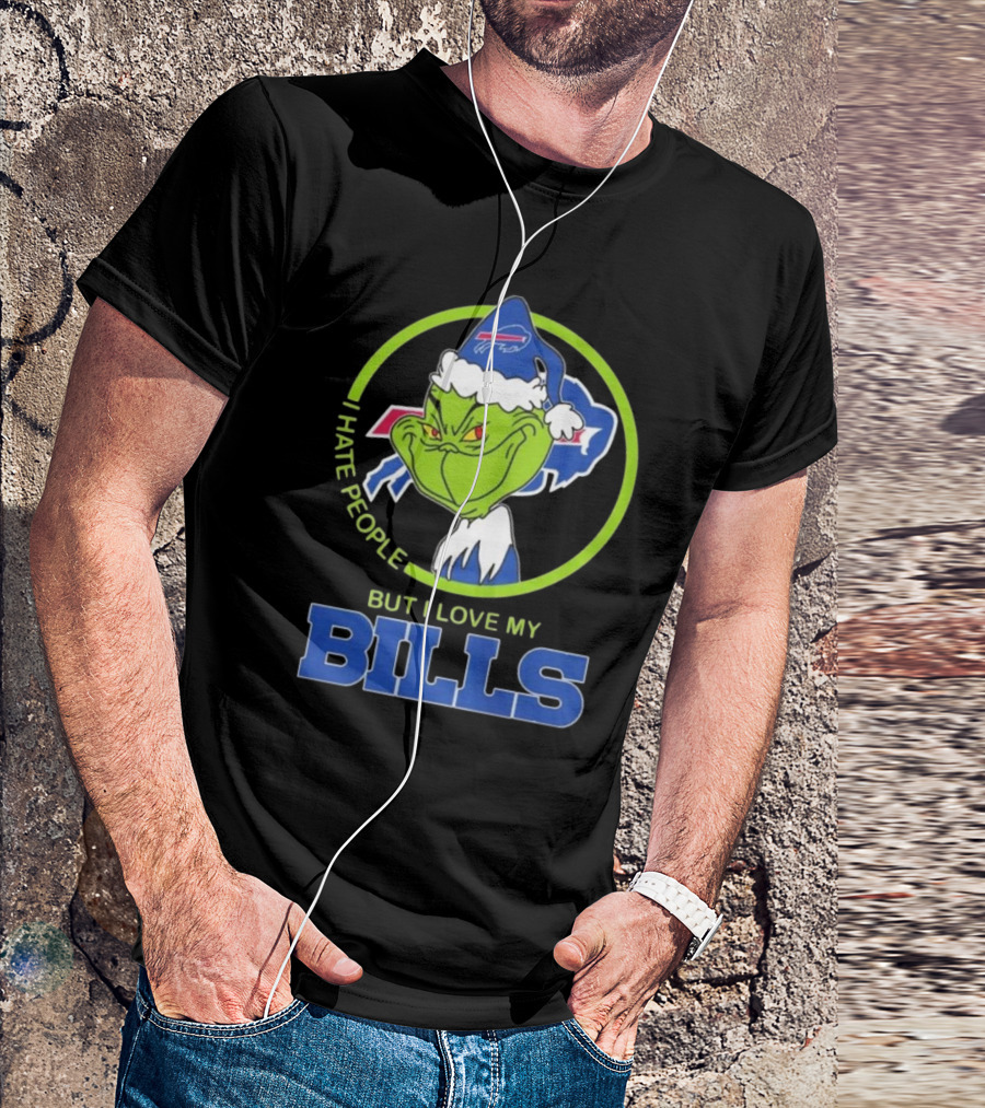 The Grinch I Hate People But I Love My Buffalo Bills T-Shirt