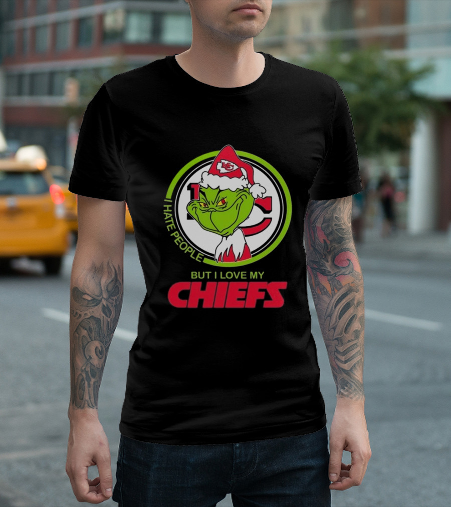 The Grinch I Hate People But I Love My Chiefs Kansas City T-Shirt