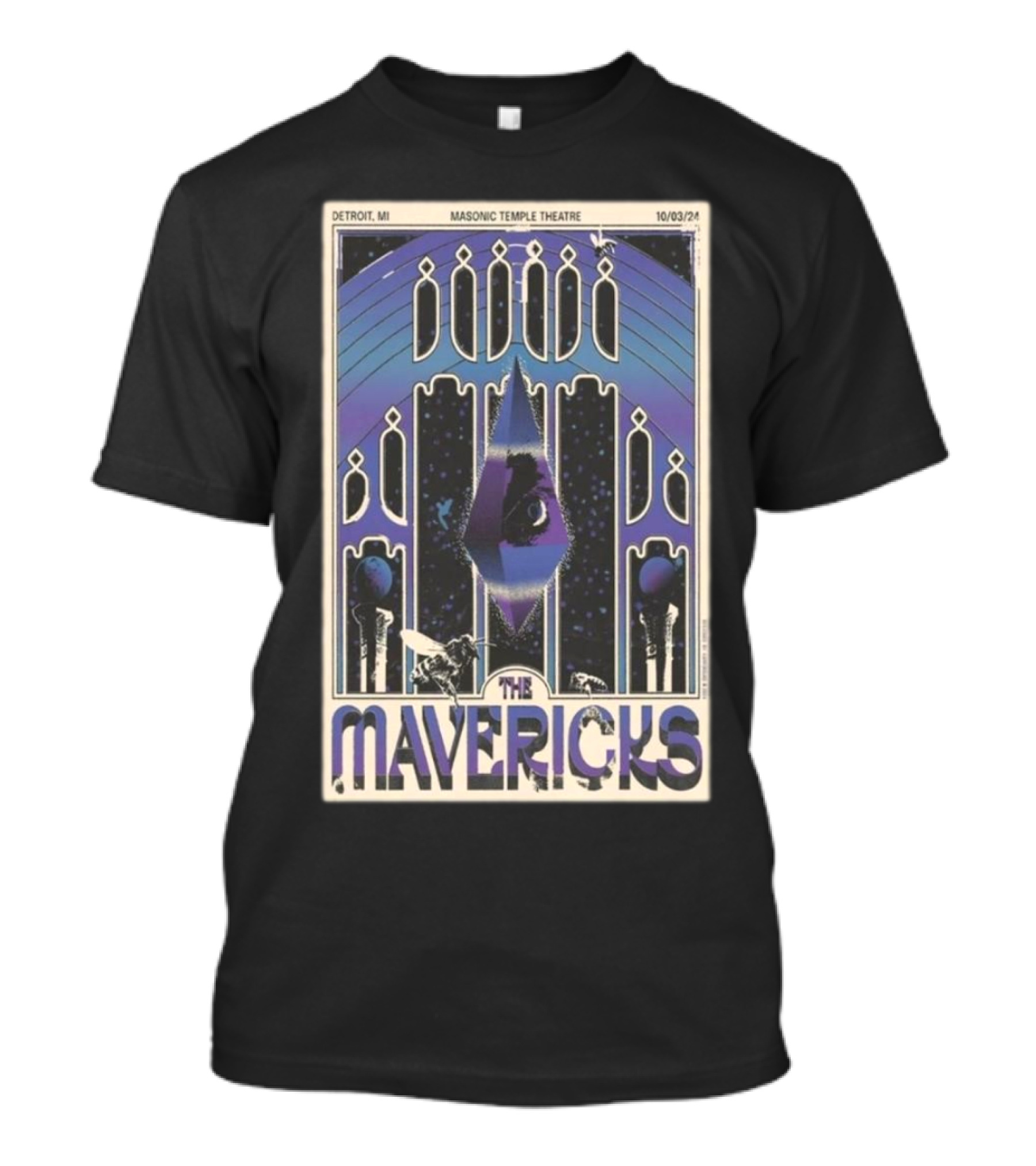 The Mavericks Masonic Temple Theatre Detroit MI Oct 03 T-Shirt