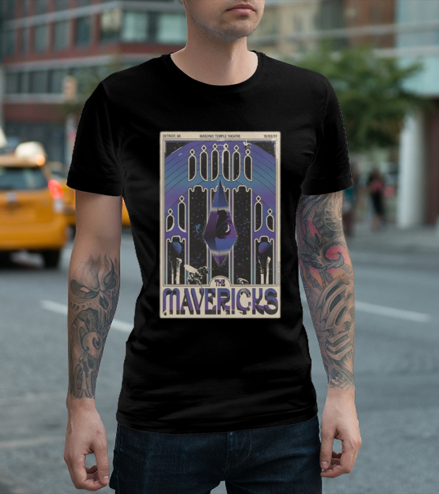 The Mavericks Masonic Temple Theatre Detroit MI Oct 03 T-Shirt