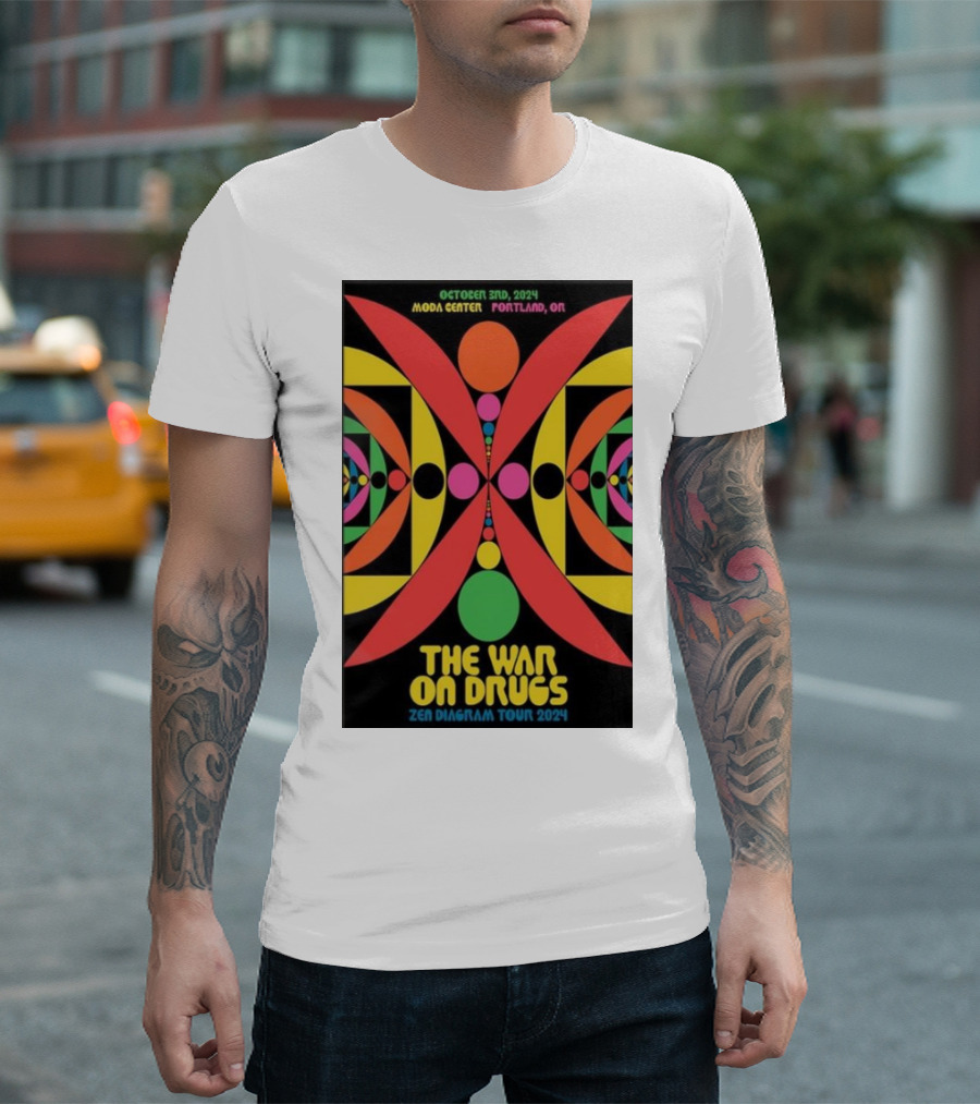 The War On Drugs Zen Diagram Tour October 3rd 2024 Moda Center Portland OR T-Shirt