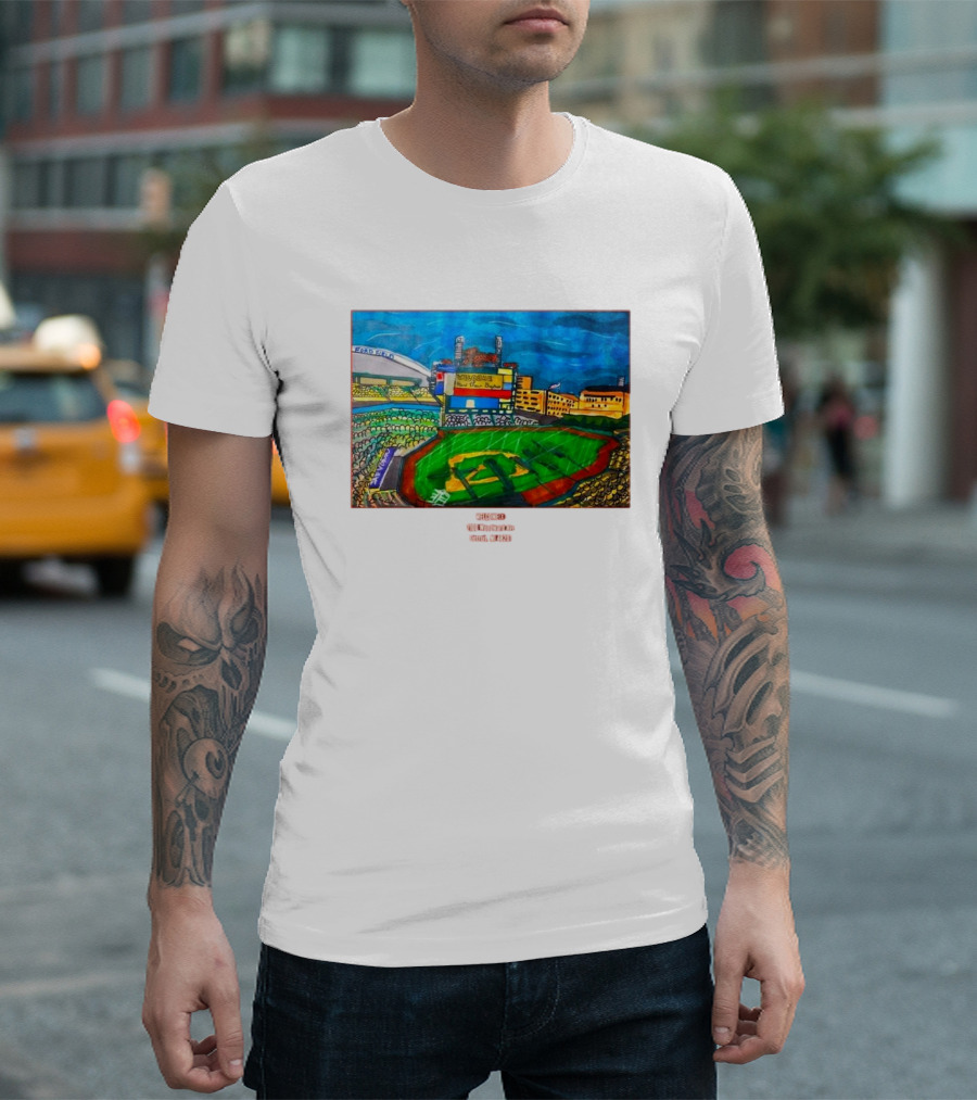 Welcome Comerica Park Stadium 2100 Woodward Ave Detroit MI 48201 Vibrant Baseball Stadium Art Detroit Michigan T-Shirt
