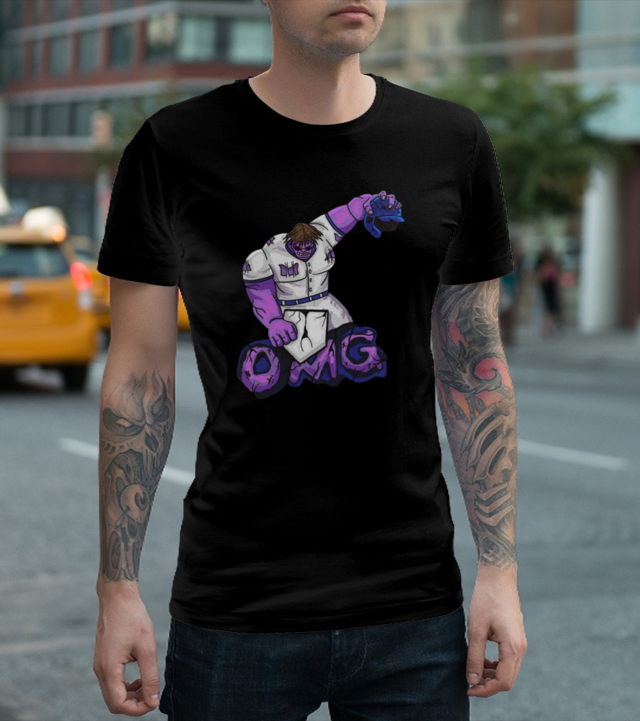 Winker Smash OMG Baseball Monster Character T-Shirt