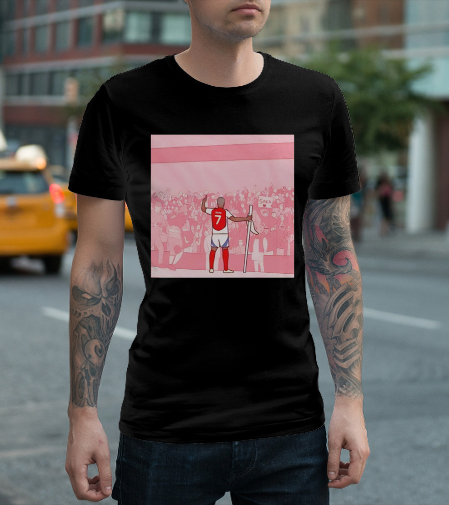 Bukayo Saka Starman Number 7 Football Crowd T-Shirt
