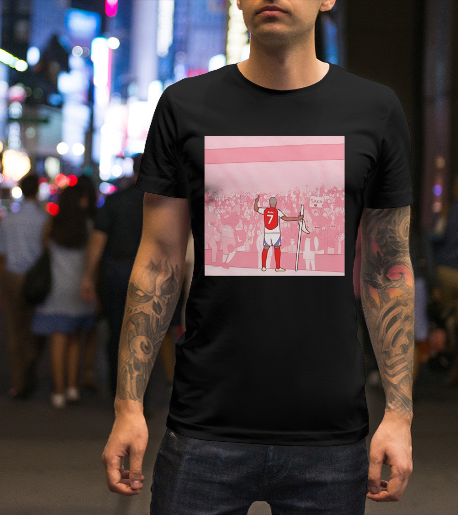 Bukayo Saka Starman Number 7 Football Crowd T-Shirt