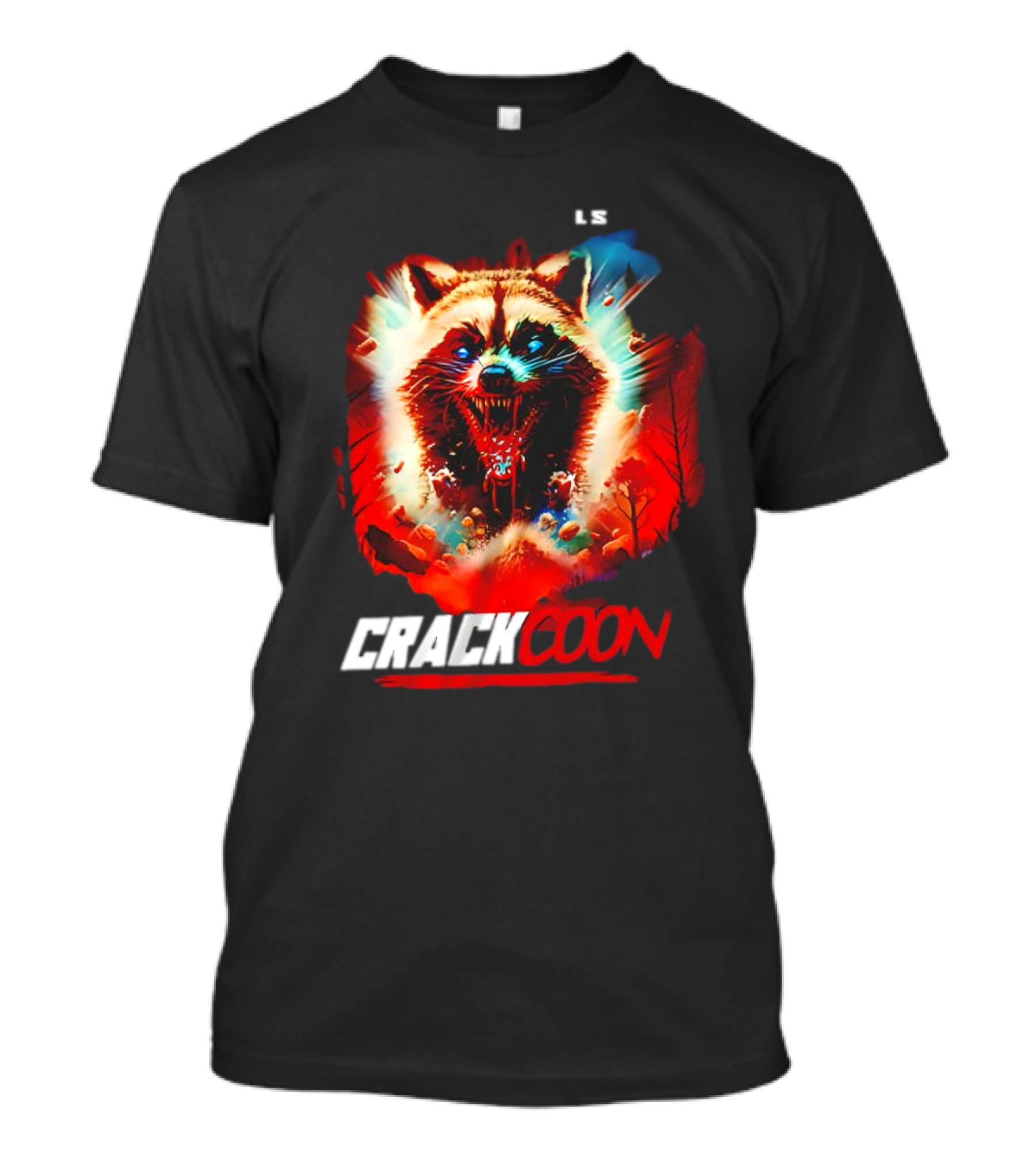CRACKCOON Crack Kills Movie Horror Raccoon Creature T-Shirt