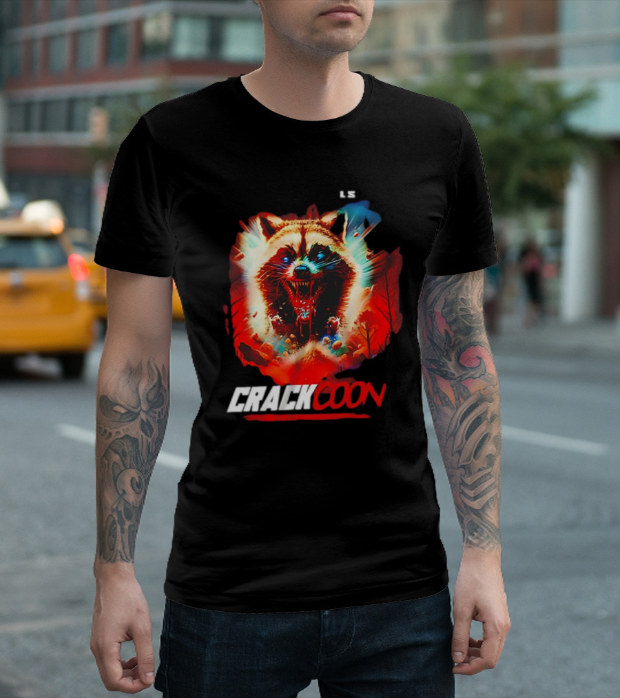 CRACKCOON Crack Kills Movie Horror Raccoon Creature T-Shirt