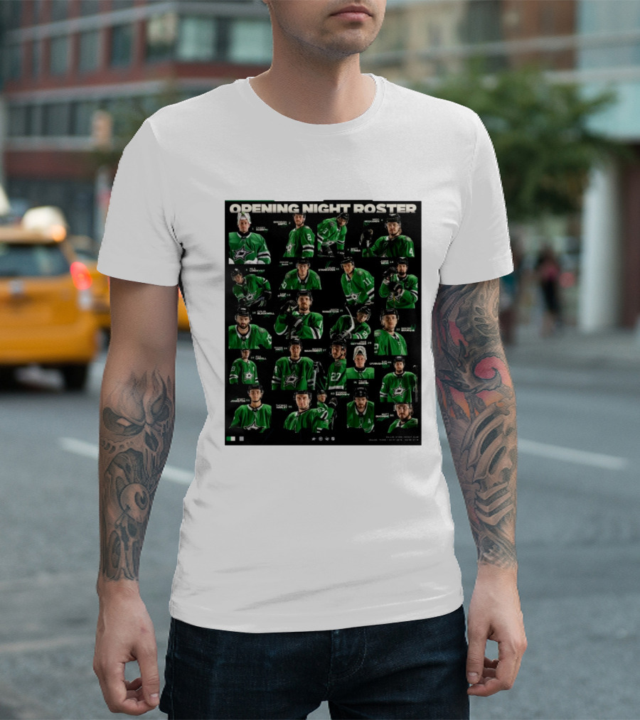 Dallas Stars Opening Night Roster Players T-Shirt