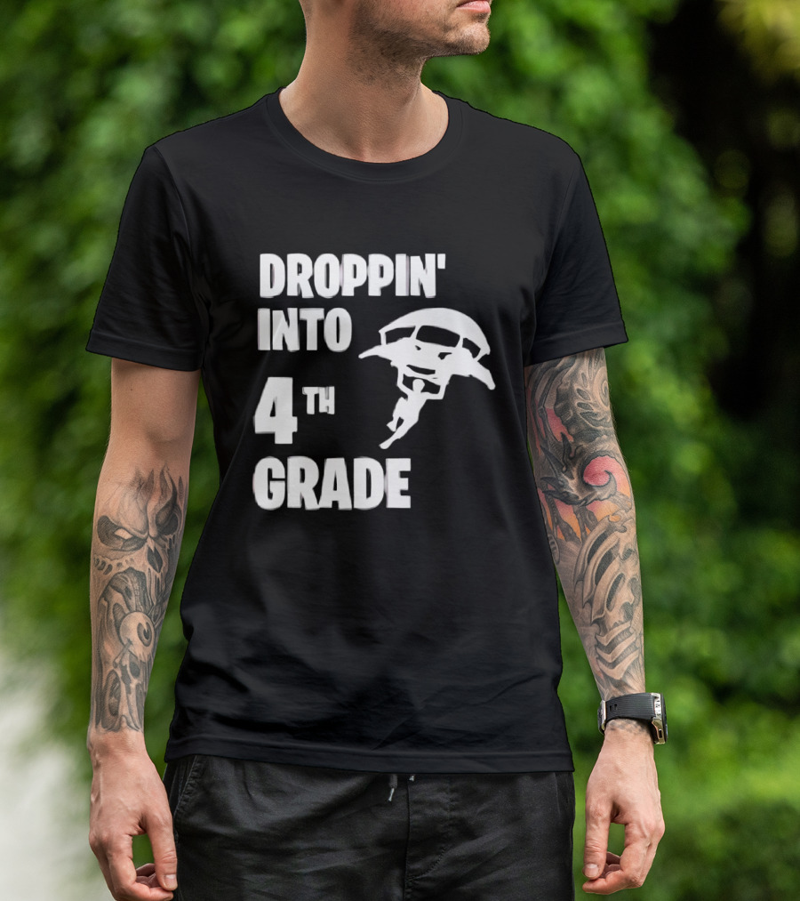 Droppin' Into 4th Grade Parachute Adventure T-Shirt