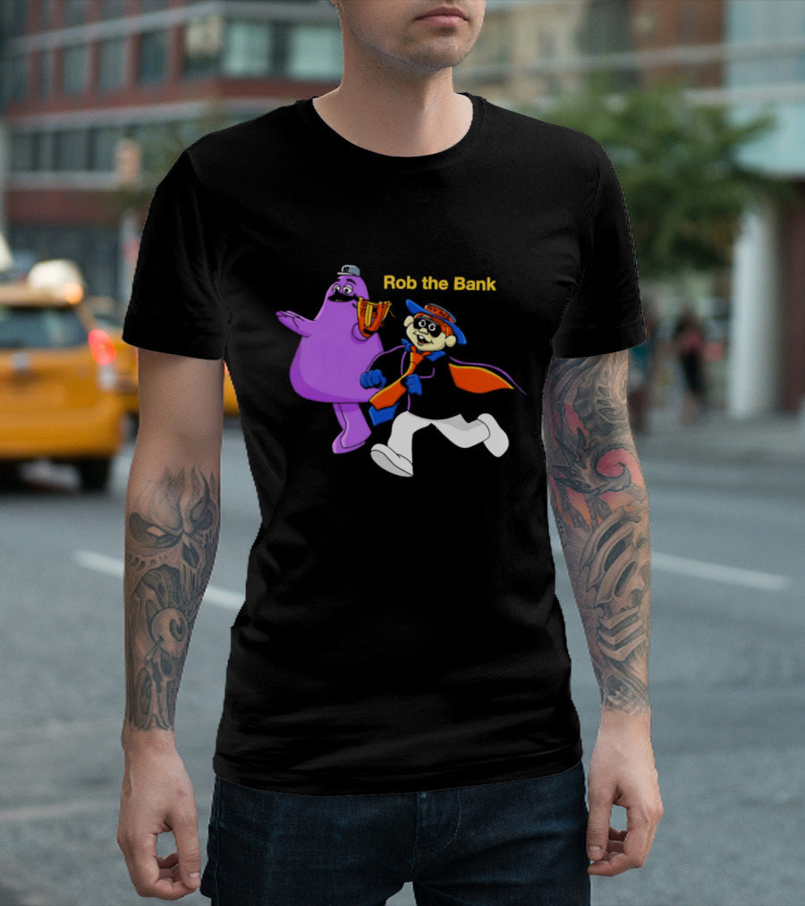 New York Mets Grimace Rob the Bank Hamburglar Duo T-Shirt