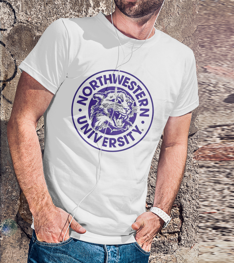 Northwestern University Vintage Wildcat Emblem T-Shirt