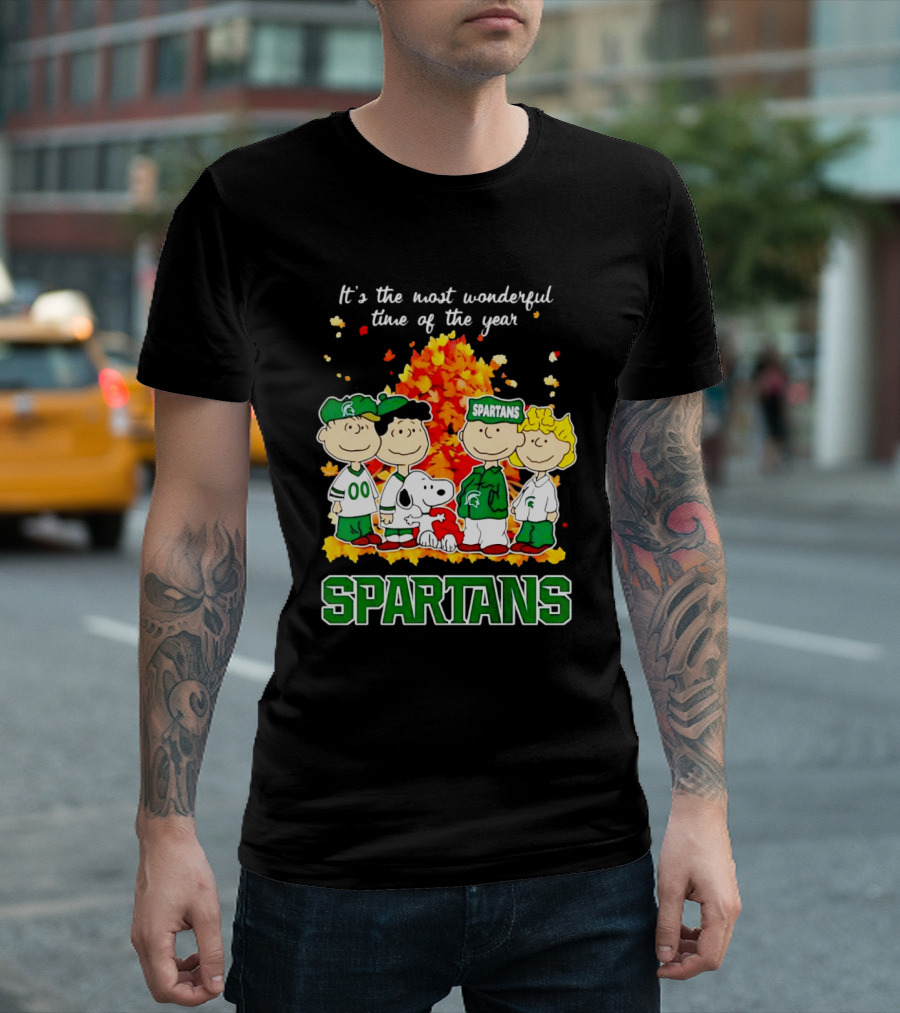 It's the Most Wonderful Time of the Year Peanuts Spartans Fall T-Shirt