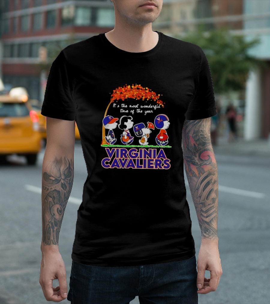 Peanuts Virginia Cavaliers Fall It's the Most Wonderful Time of the Year T-Shirt
