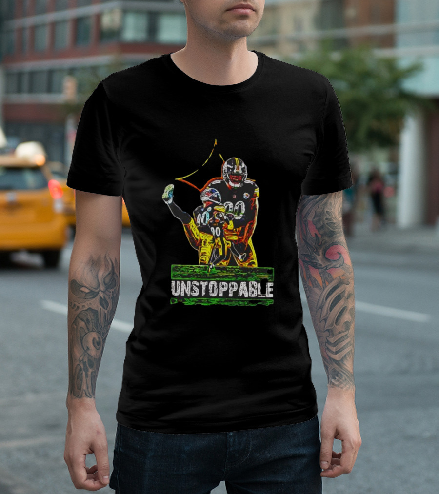 Pittsburgh Steelers T. J. Watt Unstoppable 90 Collage T-Shirt