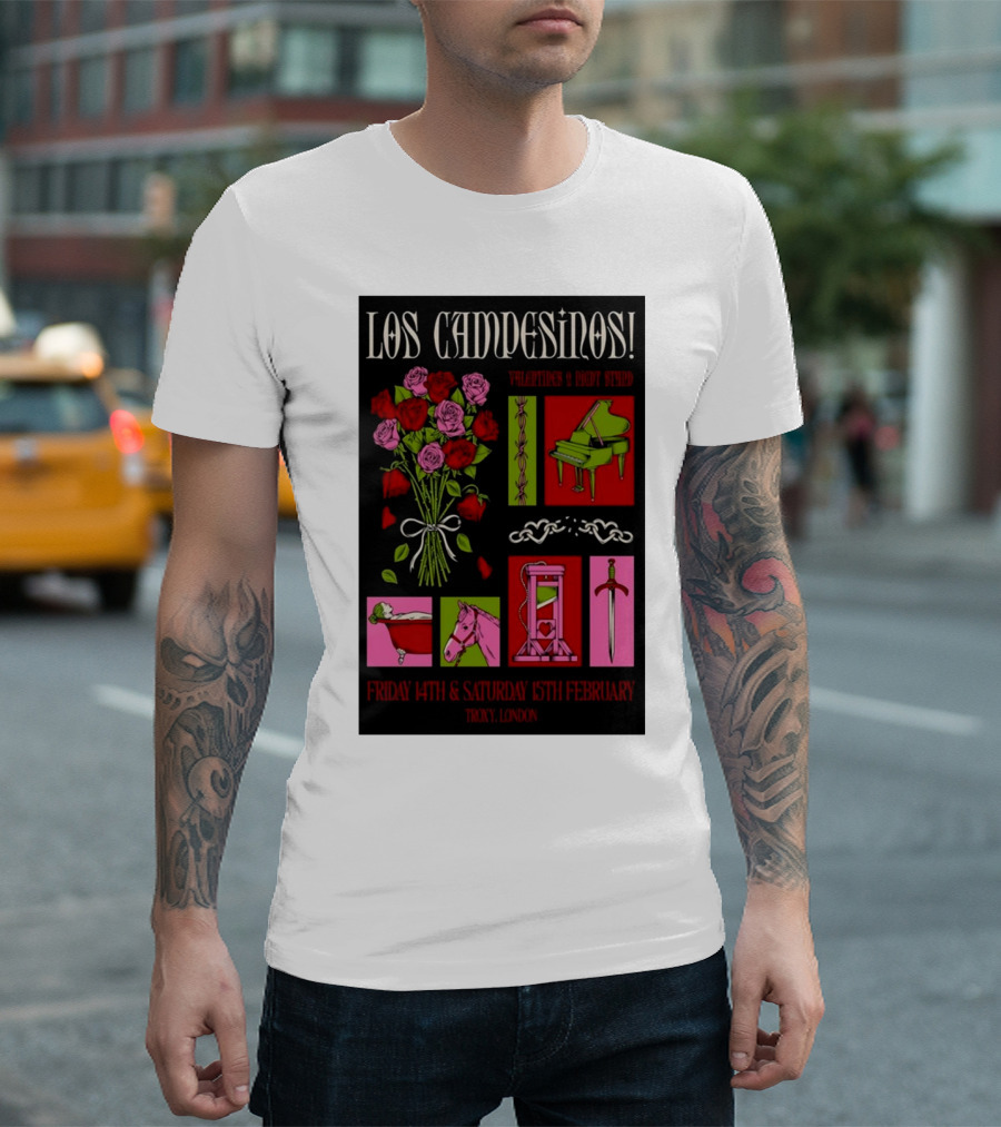 Los Campesinos Valentines Night Stand Troxy London February 14th And 15th 2025 T-Shirt