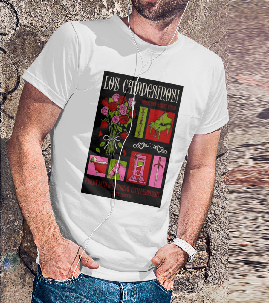 Los Campesinos Valentines Night Stand Troxy London February 14th And 15th 2025 T-Shirt