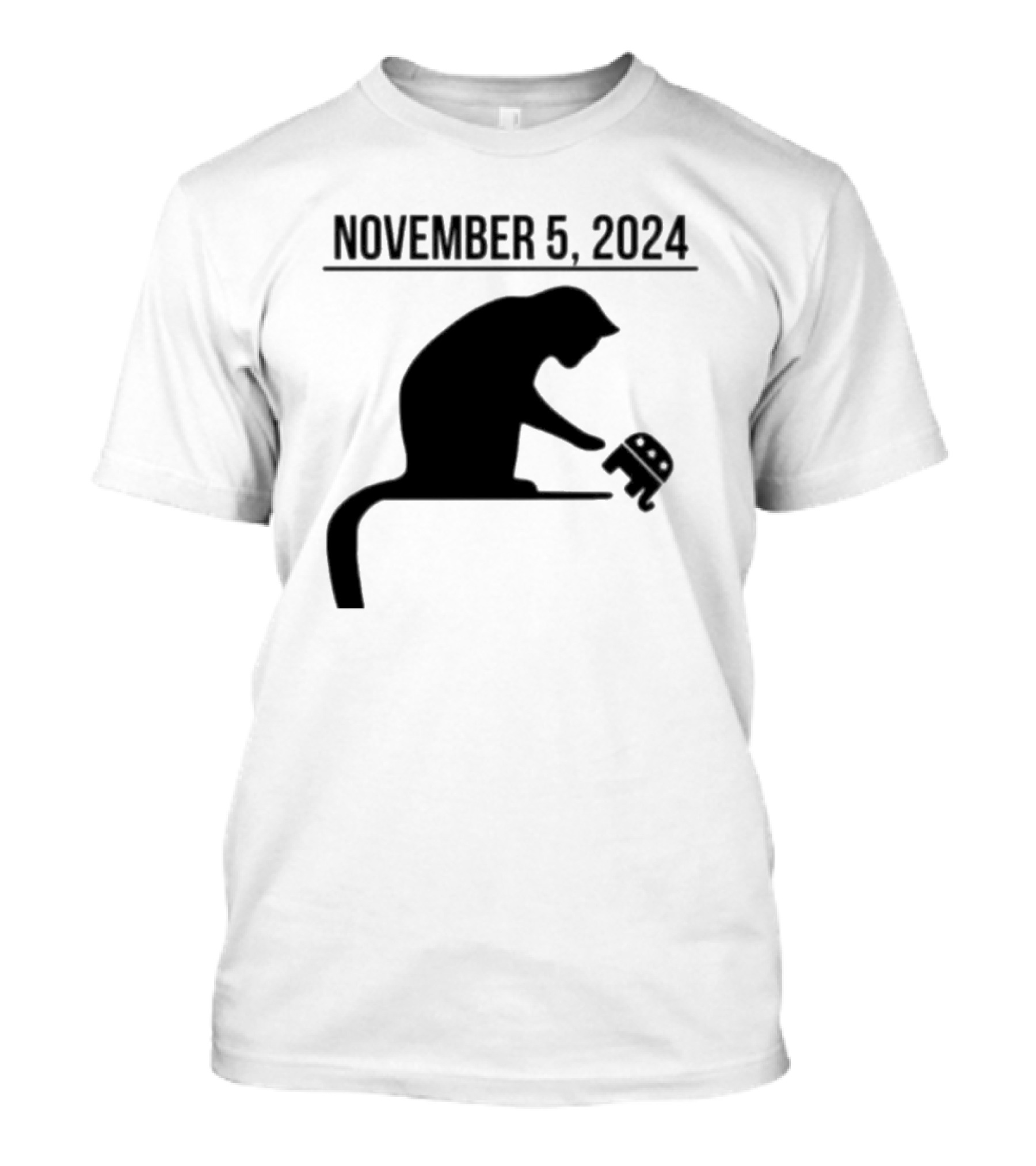 November 5 2024 Cat Knocking Elephant Republican T-Shirt