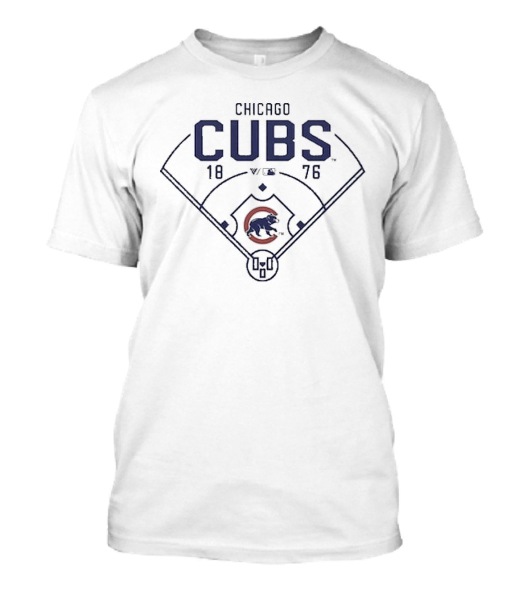 Chicago Cubs 1876 Baseball Field T-Shirt