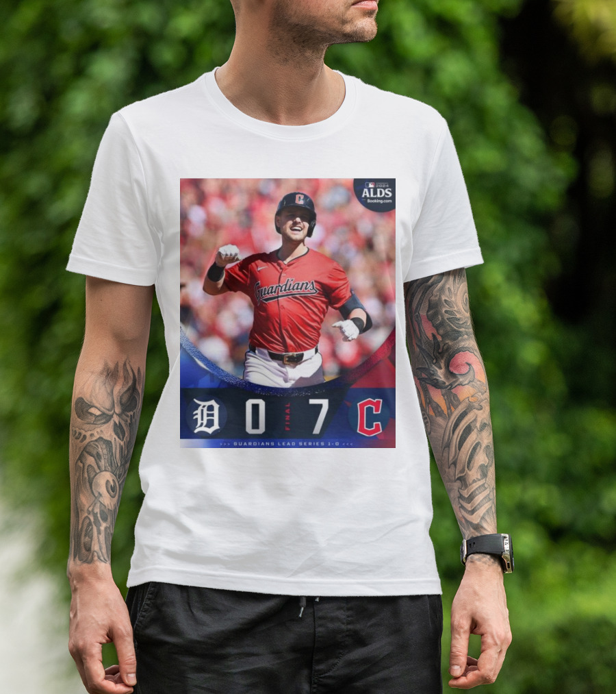 Cleveland Guardians 7-0 Detroit Tigers ALDS Game 1 Victory Lead Series 1-0 T-Shirt