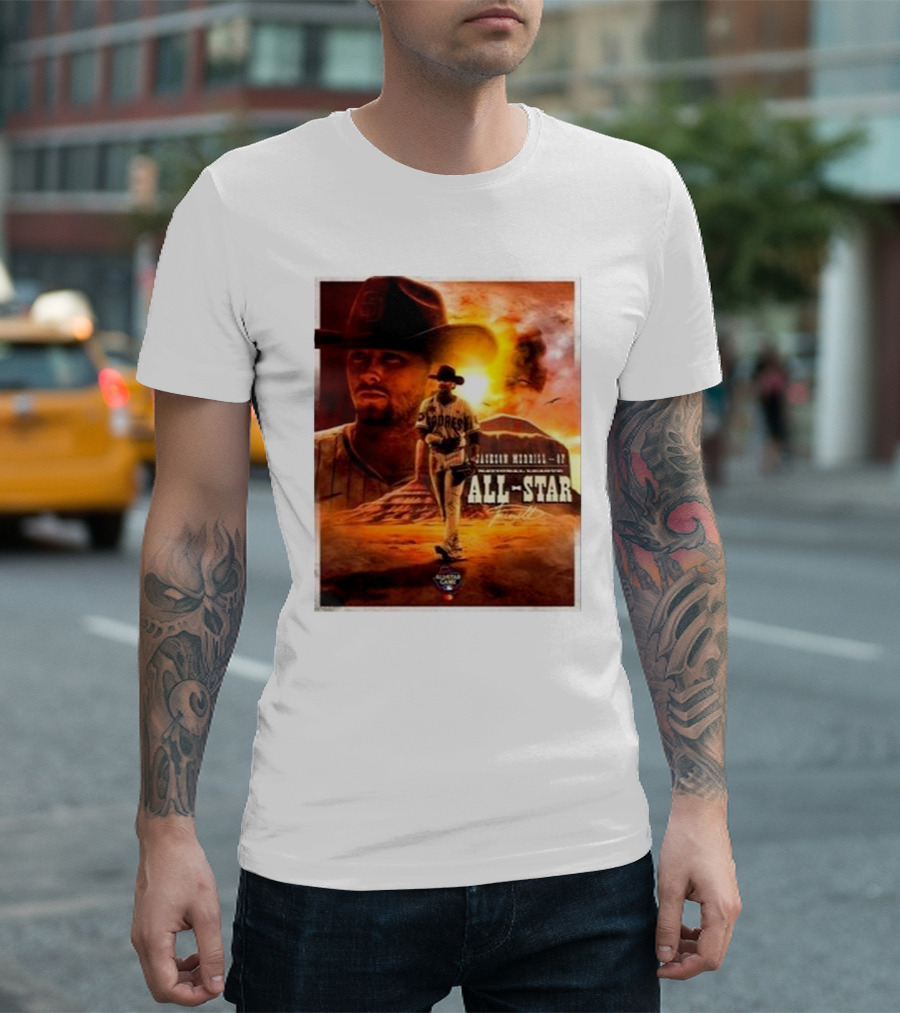 Jackson Merrill San Diego Padres MLB All Star Game 2024 National League All-Star 17 Sunrise Desert Scene T-Shirt