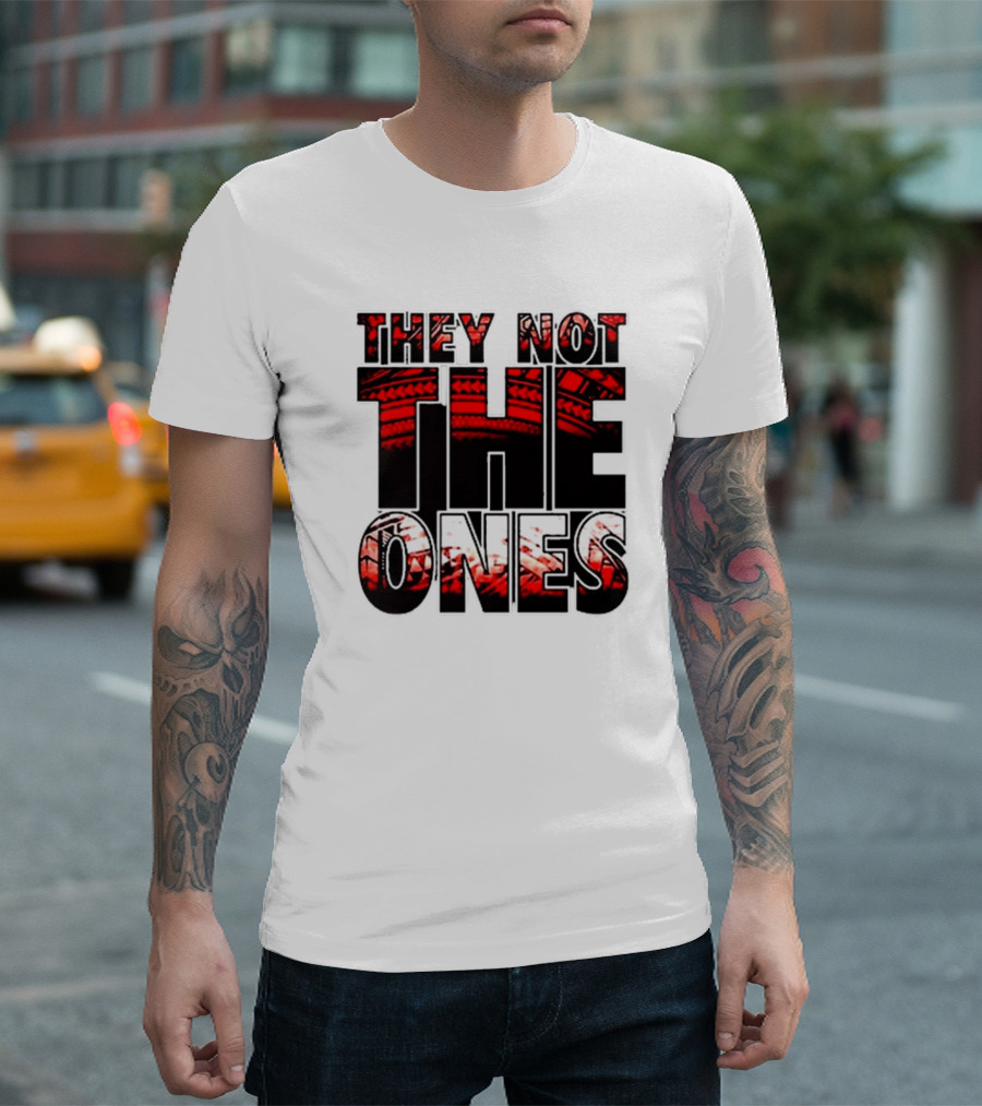 Jimmy Uso They Not The Ones WWE Wrestling Phrase Black Red Bold Letters T-Shirt