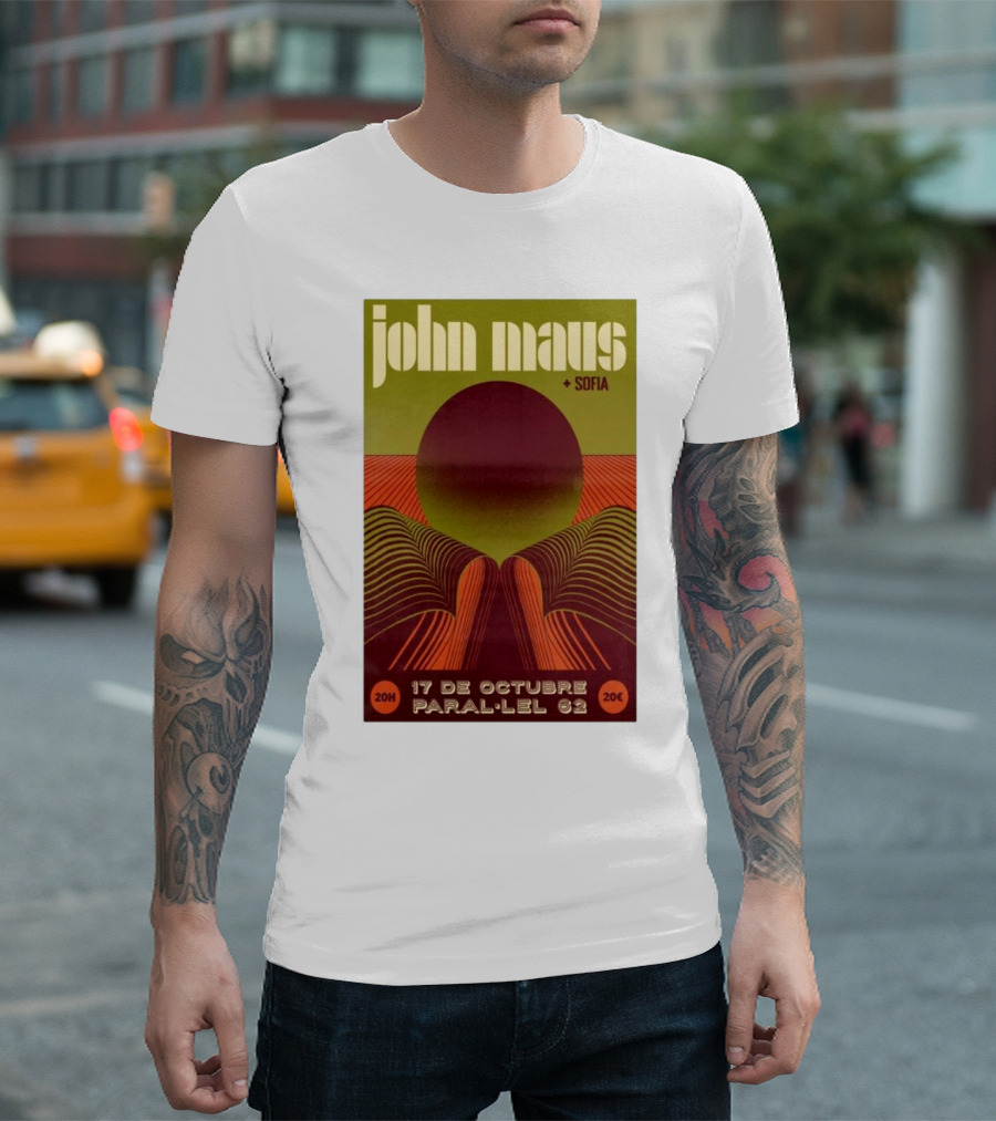John Maus Sofia Barcelona October 17 2024 Paral-Lel 62 Concert T-Shirt