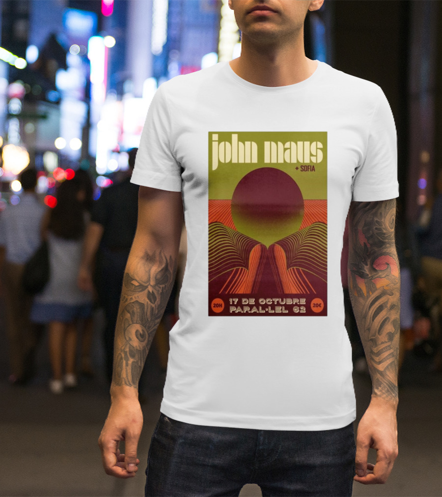 John Maus Sofia Barcelona October 17 2024 Paral-Lel 62 Concert T-Shirt