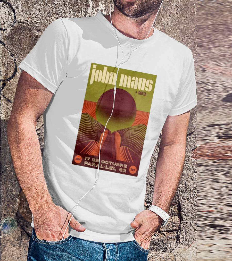 John Maus Sofia Barcelona October 17 2024 Paral-Lel 62 Concert T-Shirt