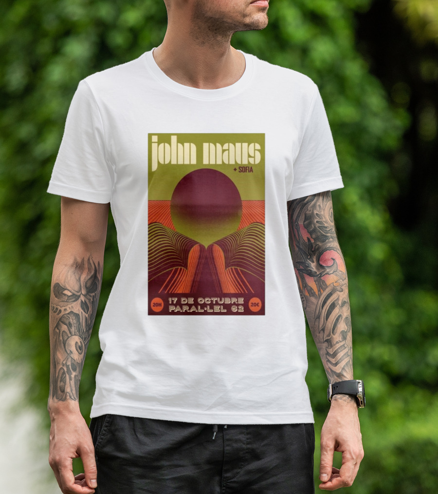 John Maus Sofia Barcelona October 17 2024 Paral-Lel 62 Concert T-Shirt