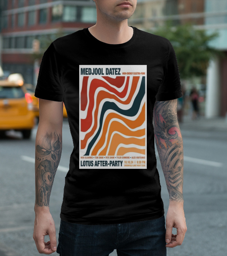 Medjool Datez High-Energy Electro-Funk Lotus After-Party October 10 2024 Wilmington NC Greenfield Lake Yacht Club T-Shirt