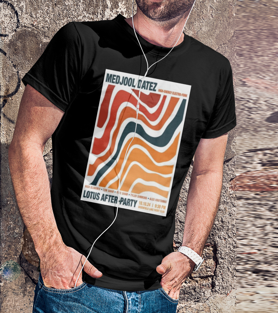 Medjool Datez High-Energy Electro-Funk Lotus After-Party October 10 2024 Wilmington NC Greenfield Lake Yacht Club T-Shirt