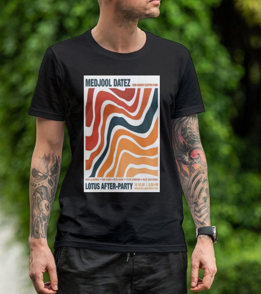 Medjool Datez High-Energy Electro-Funk Lotus After-Party October 10 2024 Wilmington NC Greenfield Lake Yacht Club T-Shirt