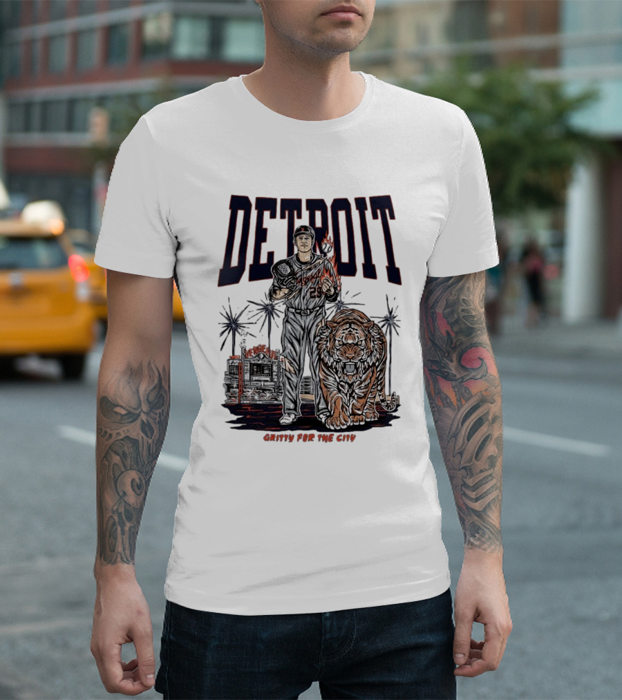 Detroit Tigers Gritty For The City Vengeful Collection MLB T-Shirt