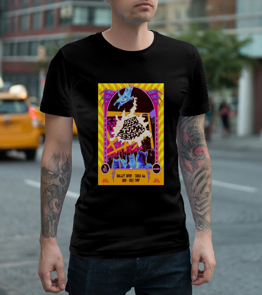 MOSH Rock Festival November 16th 2024 Bullet Bane Sioux 66 Deb Nice Trip Audio Event T-Shirt