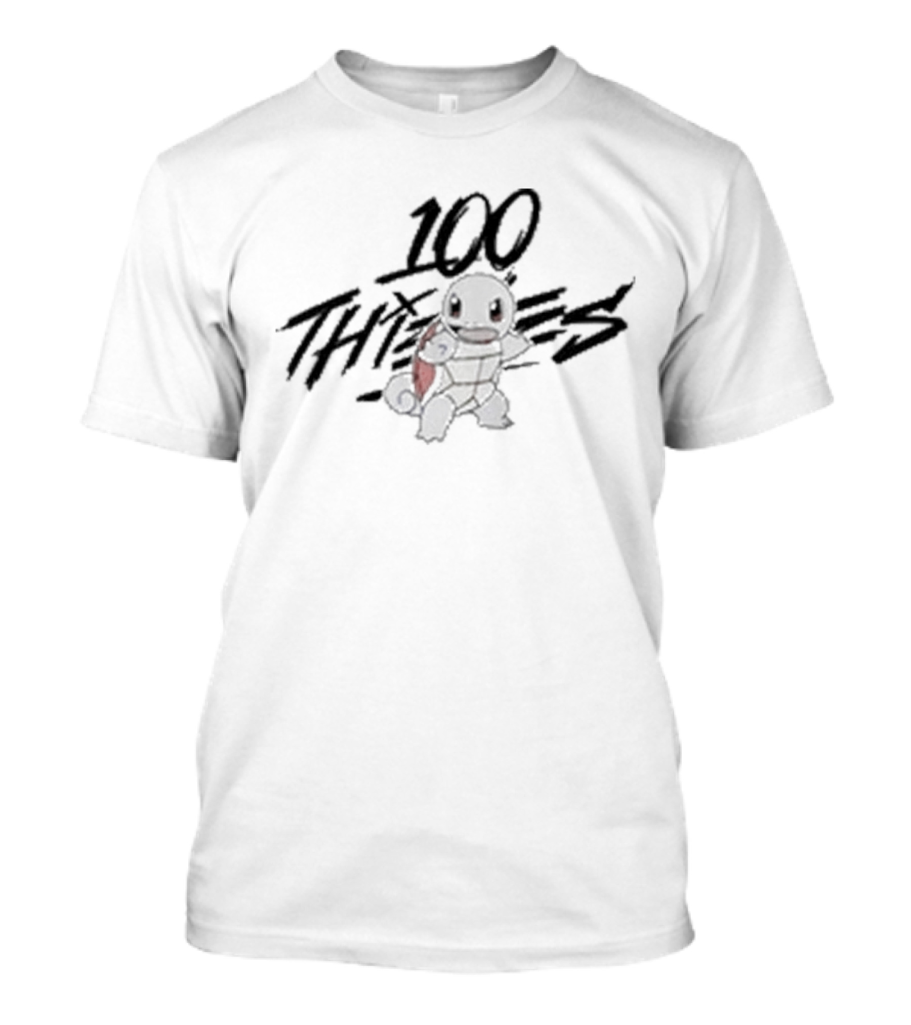 100 Thieves Squirtle Pokémon Go Fest 2024 Collaboration T-Shirt