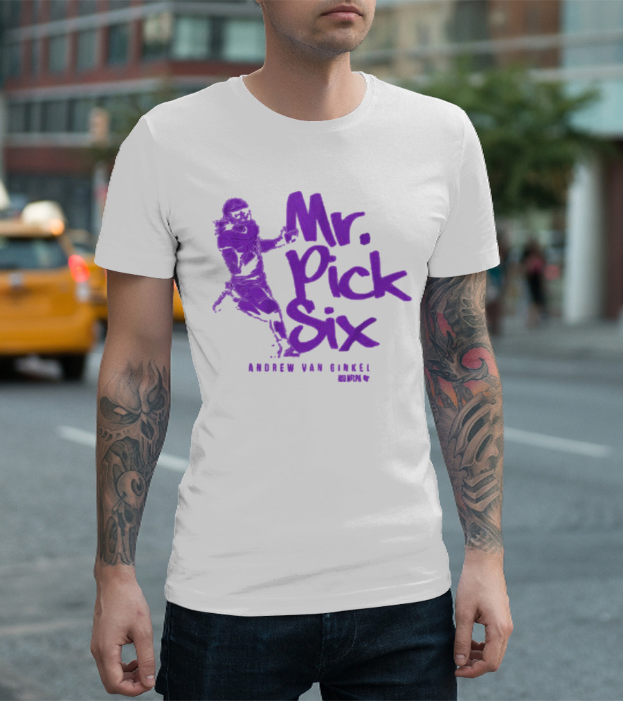 Andrew Van Ginkel Mr. Pick Six NFLPA T-Shirt