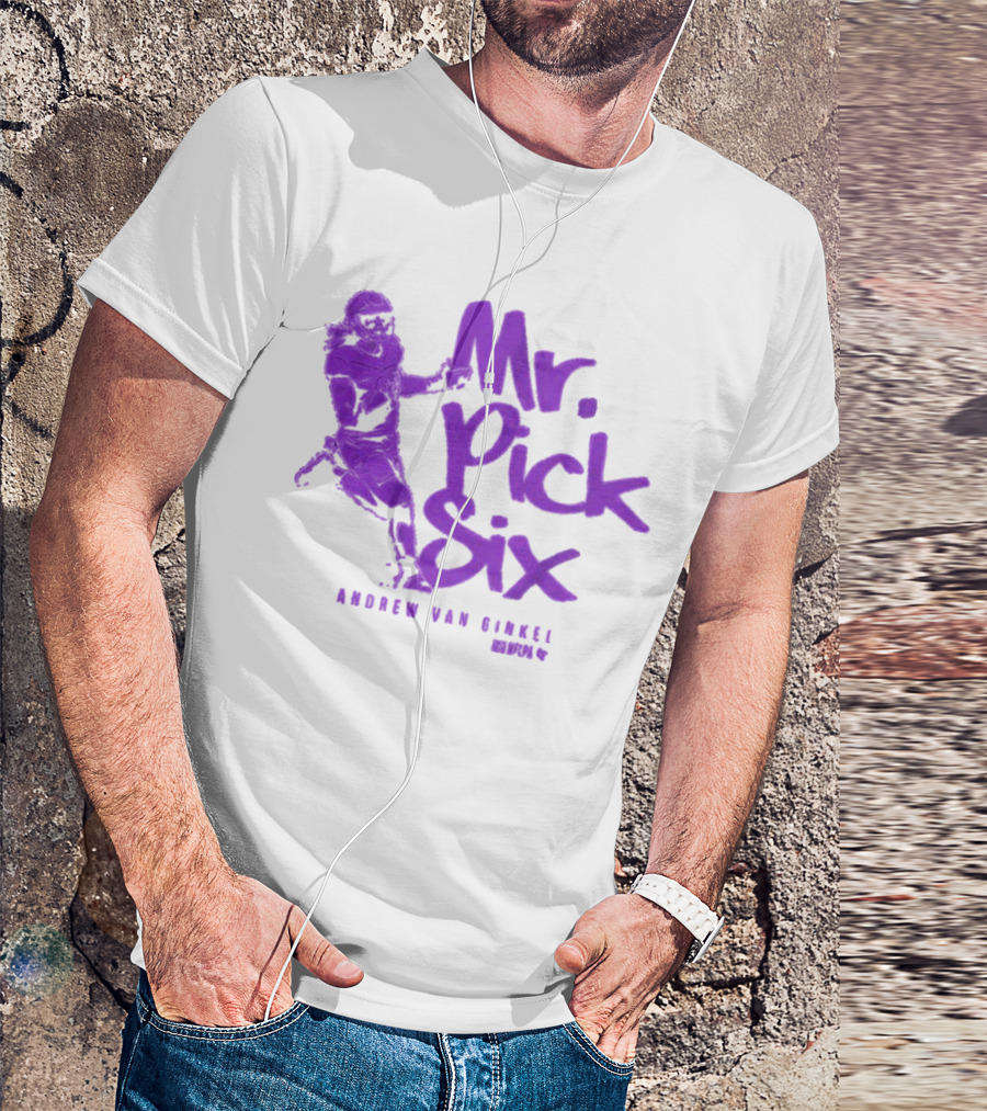 Andrew Van Ginkel Mr. Pick Six NFLPA T-Shirt