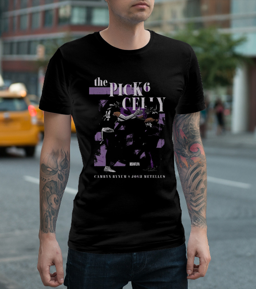 Camryn Bynum Josh Metellus The Pick Six Celly NFLPA Minnesota Vikings T-Shirt
