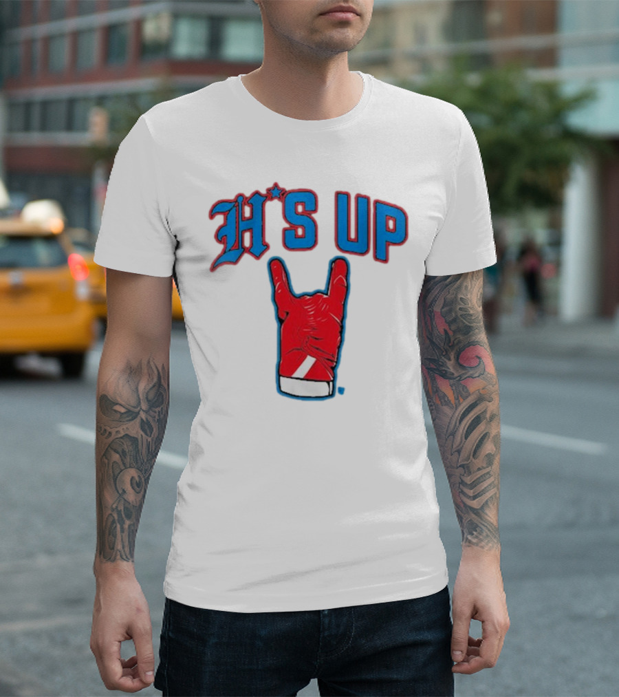 H’s Up Houston Football Hand Gesture T-Shirt