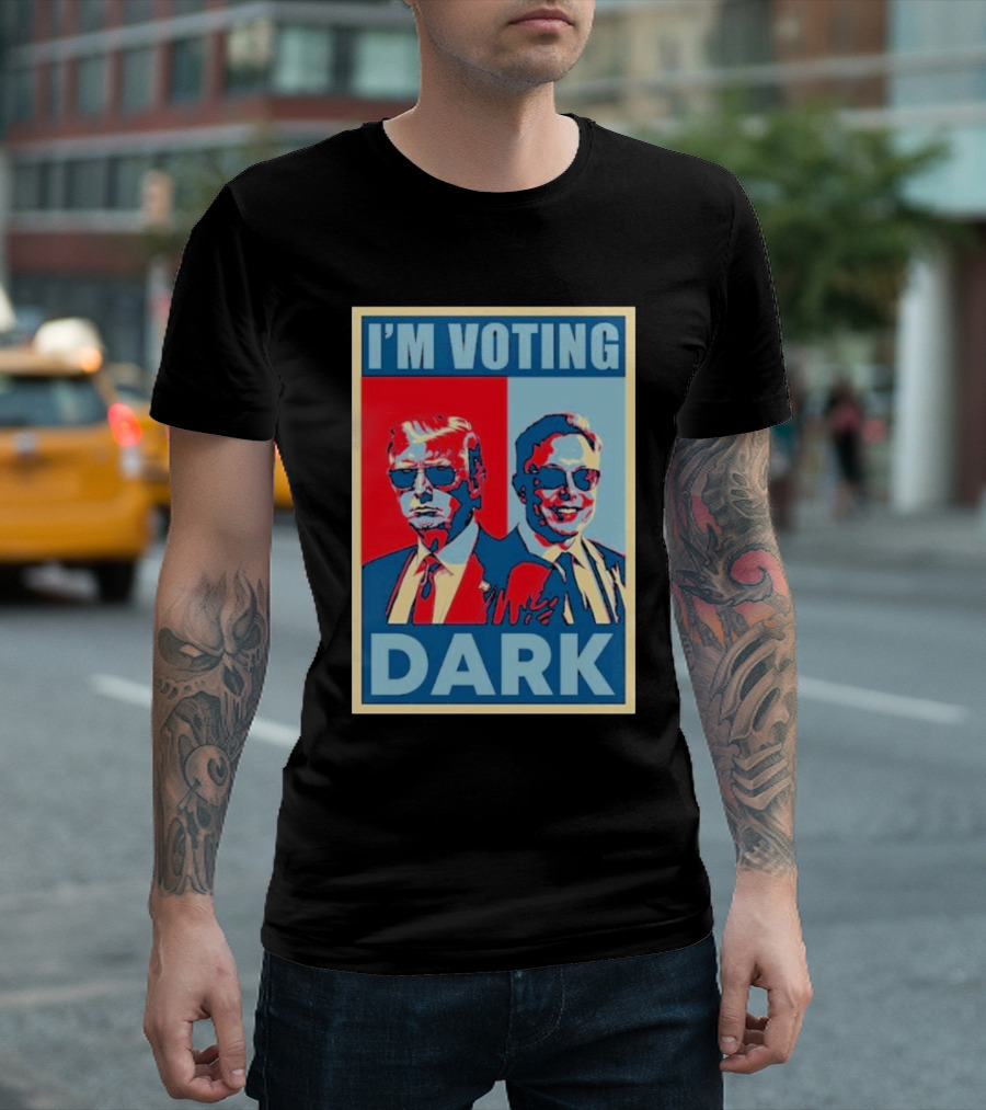 I’m Voting Dark Funny Dark Maga Trump and Musk Pop T-Shirt