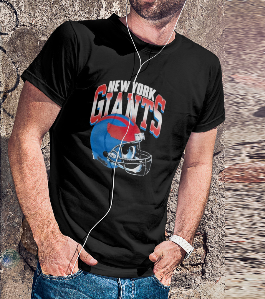 New York Giants NFL Helmet Gradient T-Shirt
