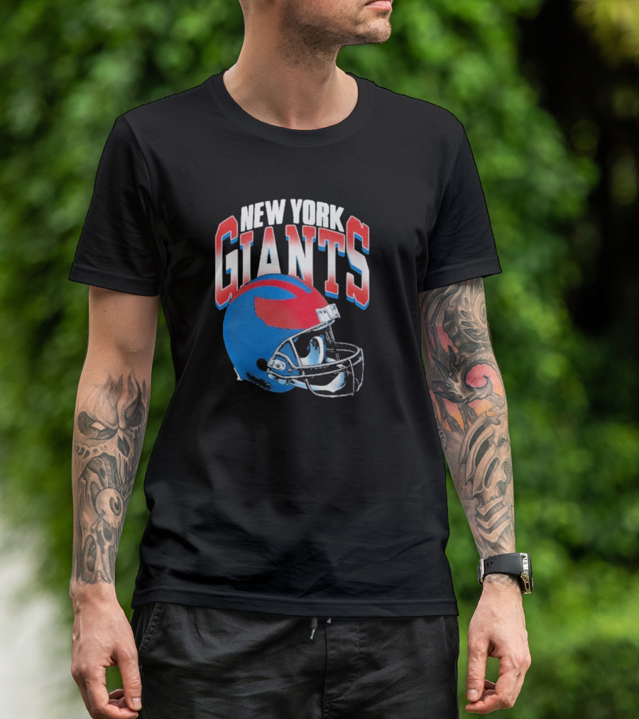 New York Giants NFL Helmet Gradient T-Shirt