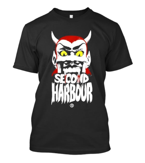 Second Harbour Demonica Devil Face With Yellow Eyes T-Shirt